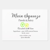 Main squeeze lemon juice homemade business name  inpakpapier vel (Voorkant 2)
