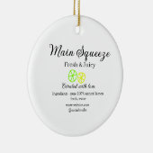 Main squeeze lemon juice homemade business name keramisch ornament (Rechts)
