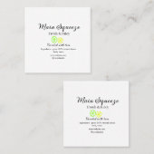 Main squeeze lemon juice homemade business name  vierkante visitekaartje (Voorkant / Achterkant)