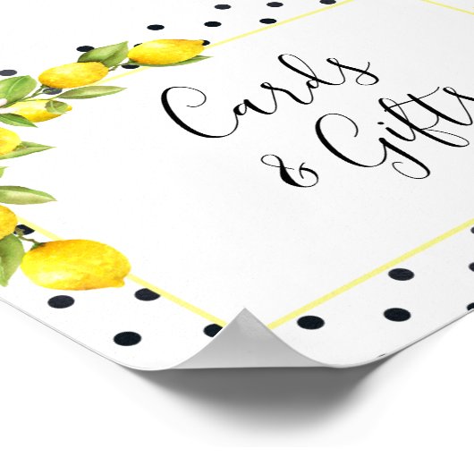 Main Squeeze Lemon Kaarten and Gifts Sign Poster (Hoek)