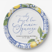 Main Squeeze Lemon Mediterraan Vrijgezellenfeest Papieren Bordje (Voorkant)