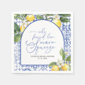 Main Squeeze Lemon Mediterraan Vrijgezellenfeest Servet (Voorkant)