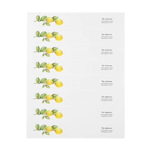 Main Squeeze Lemon Retouradres label (Vel)