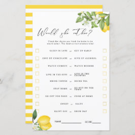 Main Squeeze Lemon Vrijgezellenfeest Games