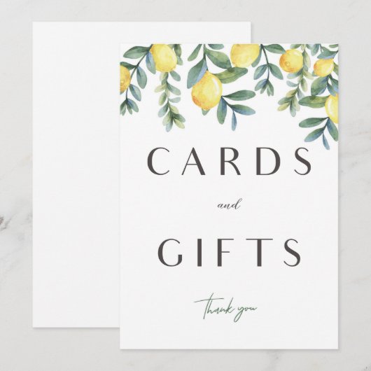 Main Squeeze Lemon Vrijgezellenfeest Kaarten & Cad (Voorkant / Achterkant)