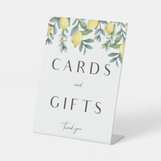 Main Squeeze Lemon Vrijgezellenfeest Kaarten & Gif Reclamebord Met Voetstuk (Voorkant)