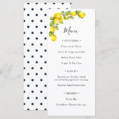 Main Squeeze Lemon Vrijgezellenfeest Menu (Voorkant / Achterkant)