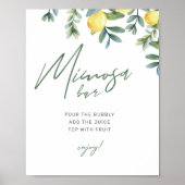 Main Squeeze Lemon Vrijgezellenfeest Mimosa Bar Te Poster (Voorkant)