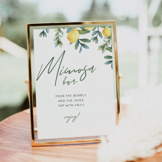 Main Squeeze Lemon Vrijgezellenfeest Mimosa Bar Te Poster