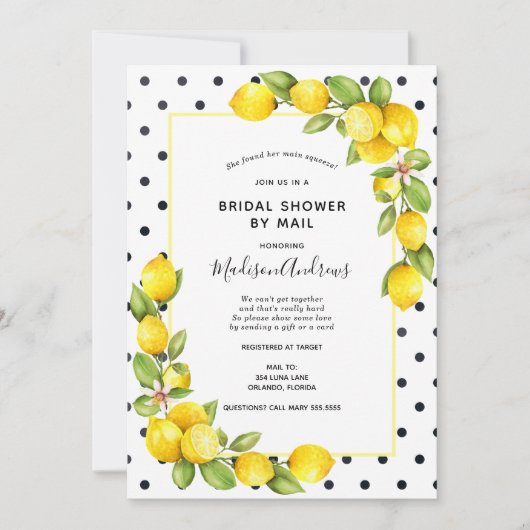 Main Squeeze Lemon Vrijgezellenfeest per Mail Kaart (Voorkant)