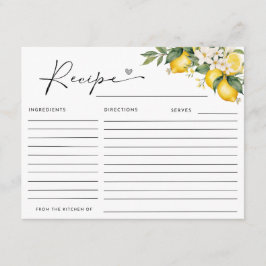 MAIN SQUEEZE LEMON VRIJGEZELLENFEEST RECEPT INFORMATIEKAARTJE