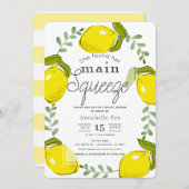 Main Squeeze Lemon Wreath Vrijgezellenfeest Kaart (Voorkant / Achterkant)