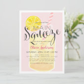 Main Squeeze Lemonade Mason Jar Pink Vrijgezellenf Kaart (Staand voorkant)