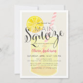 Main Squeeze Lemonade Mason Jar Vrijgezellenfeest Kaart (Voorkant)