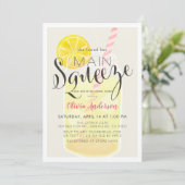 Main Squeeze Lemonade Mason Jar Vrijgezellenfeest Kaart (Staand voorkant)