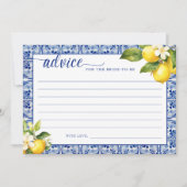 Main Squeeze Lemons Advies voor de bruid Kaart (Voorkant)