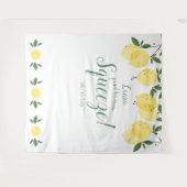 Main Squeeze Lemons Bruidsfeest Fotobackdrop Wandkleed (Voorkant (horizontaal))