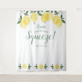 Main Squeeze Lemons Bruidsfeest Fotobackdrop Wandkleed (Voorkant)
