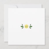 Main Squeeze Lemons Bruiloftsfeest Kaart (Achterkant)