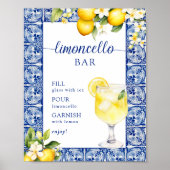 Main Squeeze Lemons Bruiloftsfeest Limoncello Bar Poster (Voorkant)