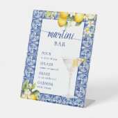 Main Squeeze Lemons Bruiloftsfeest Martini Bar Reclamebord Met Voetstuk (Voorkant)
