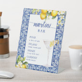 Main Squeeze Lemons Bruiloftsfeest Martini Bar Reclamebord Met Voetstuk (Insitu)