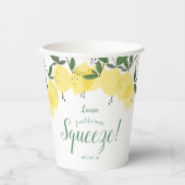 Main Squeeze Lemons Bruiloftsfeest Papieren Bekers (Voorkant)