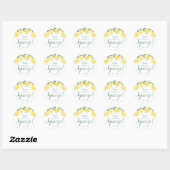 Main Squeeze Lemons Bruiloftsfeest Ronde Sticker (Vel)
