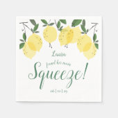 Main Squeeze Lemons Bruiloftsfeest  Servet (Voorkant)