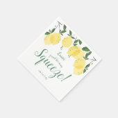Main Squeeze Lemons Bruiloftsfeest  Servet (Hoek)