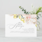 Main Squeeze Lemons en Pampas Grass Vrijgezellenfe Kaart (Staand voorkant)