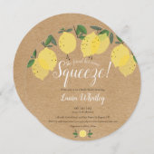 Main Squeeze Lemons Fun Rustiek Vrijgezellenfeest Kaart (Voorkant / Achterkant)