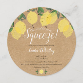Main Squeeze Lemons Fun Rustiek Vrijgezellenfeest Kaart