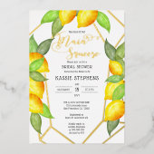 Main Squeeze Lemons Italiaans Vrijgezellenfeest -  Folie Uitnodiging (Voorkant)