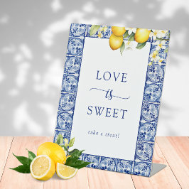 Main Squeeze Lemons Love is Sweet Reclamebord Met Voetstuk