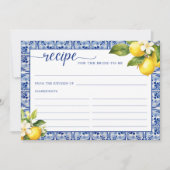 Main Squeeze Lemons Recept voor de bruid Kaart (Voorkant)