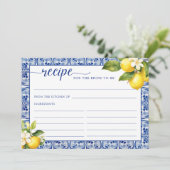 Main Squeeze Lemons Recept voor de bruid Kaart (Staand voorkant)
