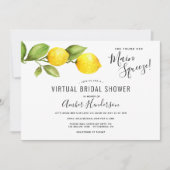 Main Squeeze Lemons Virtual Vrijgezellenfeest Kaart (Voorkant)