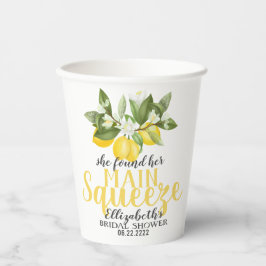 Main Squeeze Lemons Vrijgezellenfeest Cups Papieren Bekers