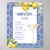 Main Squeeze Lemons Vrijgezellenfeest Martini Bar Poster (Voorkant)