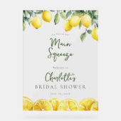 Main Squeeze Lemons Vrijgezellenfeest Welkom Acryl Bord (Voorkant)