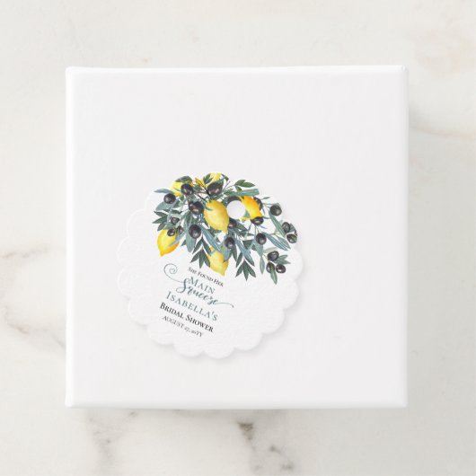 Main Squeeze Lemons | Vrijgezellenfeest zwarte oli Bedankjes Labels (In situ)