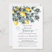 Main Squeeze Lemons | Vrijgezellenfeest zwarte oli Kaart (Voorkant)