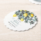 Main Squeeze Lemons | Vrijgezellenfeest zwarte oli Kartonnen Onderzetters (Gekanteld)