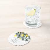 Main Squeeze Lemons | Vrijgezellenfeest zwarte oli Kartonnen Onderzetters (Insitu)