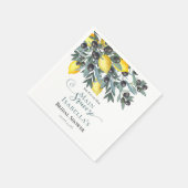 Main Squeeze Lemons | Vrijgezellenfeest zwarte oli Servet (Hoek)