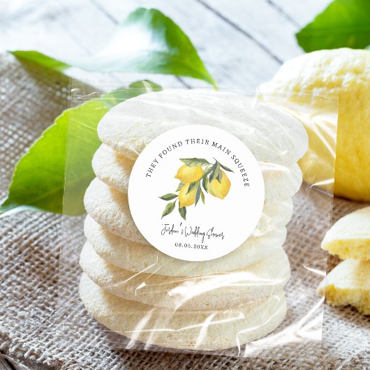 Main Squeeze Lemons Wedding of Vrijgezellenfeest Ronde Sticker