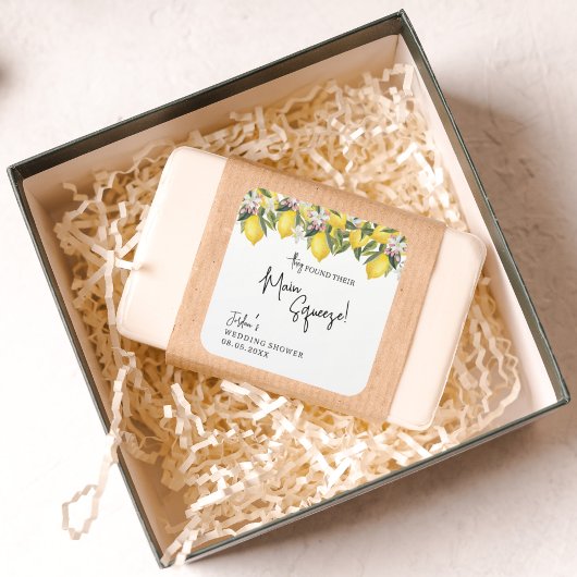 Main Squeeze Lemons Wedding of Vrijgezellenfeest Vierkante Sticker