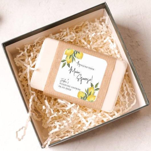 Main Squeeze Lemons Wedding of Vrijgezellenfeest Vierkante Sticker