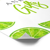 Main Squeeze Lime Bridal Shower Cards & Gifts Sign Poster (Hoek)